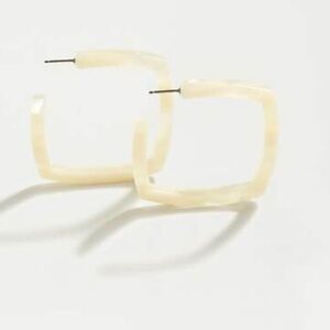 Jcrew square acetate hoop earrings tortise AK824